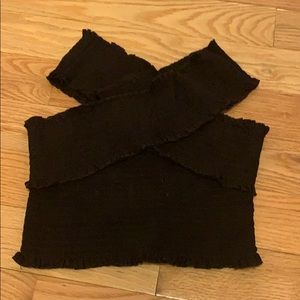 Urban outfitters ruched crop top